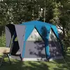 vidaXL Tente Cabane avec toit Bleu et gris 320 x 320 x 203 cm