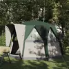 vidaXL Tente Cabane avec toit Vert et blanc 320 x 320 x 203 cm