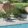 vidaXL Chaise longue pliante 2 pcs Noir 182 x 55 x 85,5 cm Textilène