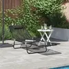 vidaXL Vidaxl Chaise Longue Pliante Avec Têtière Textilène Noire