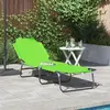 vidaXL Chaise longue pliante Vert 188 x 57 x 86,5 cm Polyester
