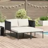 vidaXL Transat Anthracite 153 x 115 x 69.5 cm Acier enduit de poudre