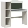 vidaXL Bureau tableau noir Blanc et gris 120 x 45 x 118.5 cm