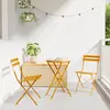 vidaXL Chaises De Jardin Pliantes Vidaxl 2 Pcs Jaune Moutarde Acier