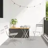 vidaXL Vidaxl Chaises D'extérieur Beige Métal Standard Pliable