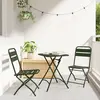 vidaXL Chaise de jardin pliante 2 pcs Vert 42 x 52 x 82 cm