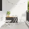 vidaXL Vidaxl Chaises De Jardin Pliantes 2 Pcs Blanc Acier