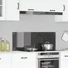 vidaXL Protection de cuisine Gris foncé 110 x 40 cm verre trempé