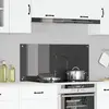 vidaXL Protection de cuisine Gris foncé 110 x 50 cm verre trempé