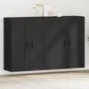 vidaXL Vidaxl Armoires Murales 2 Pcs Chêne Noir Bois Ingénieré