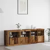 vidaXL Buffet LED Bois ancien 202 x 37 x 67 cm Bois d'ingénierie