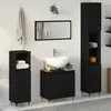 vidaXL Ensemble de mobilier de salle de bain 3 pcs Chêne noir