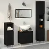 vidaXL Ensemble de mobilier de salle de bain 3 pcs Chêne noir