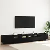 vidaXL Ensemble meuble TV Montage mural 3 pcs Noir 260 x 35 x 40 cm