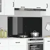 vidaXL Dosseret de Cuisine Noir 120x60x0,6 cm Verre Trempé