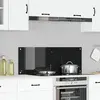 vidaXL Bordure de cuisine vidaXL Noir 110x40x0,6 cm en verre trempé