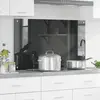 vidaXL Protection de cuisine Gris foncé 100 x 60 cm verre trempé
