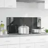 vidaXL Protection de cuisine Gris foncé 100 x 40 cm verre trempé