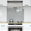 vidaXL Protection de cuisine Gris clair 70 x 60 cm verre trempé