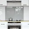 vidaXL Protection de cuisine Gris clair 80 x 60 cm verre trempé