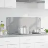 vidaXL Protection de cuisine Gris clair 100 x 40 cm verre trempé