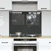 vidaXL Protection de cuisine Gris foncé 80 x 60 cm verre trempé