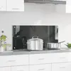 vidaXL Protection de cuisine Gris foncé 90 x 40 cm verre trempé
