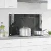 vidaXL Protection de cuisine Gris foncé 90 x 50 cm verre trempé