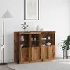 vidaXL Buffet LED Bois ancien 142,5 x 37 x 100 cm Bois d'ingénierie