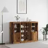 vidaXL Buffet LED Bois ancien 142,5 x 37 x 100 cm Bois d'ingénierie
