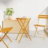 vidaXL Table bistrot Moutarde Ø 50 x 71 cm Acier revêtu de poudre