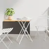 vidaXL Table bistrot Blanc Ø 50 x 71 cm Acier revêtu de poudre
