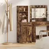 vidaXL Haut Armoire Chêne fumé 40 x 40,5 x 135 cm Bois d'ingénierie