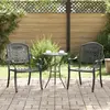 vidaXL Chaises De Jardin Vidaxl 2 Pcs Noires En Aluminium Moulé