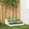vidaXL Jardinière 3 niveaux vidaXL 90x90x35 cm Acier Blanc
