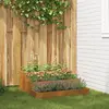 vidaXL jardinière 3 niveaux 90x90x35 cm en Acier Corten