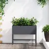 vidaXL Jardin Potager Élevé Vidaxl 60x26x45 Cm Acier Anthracite