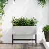 vidaXL Jardinier Surélevé Vidaxl 60x26x45 Cm En Acier Inoxydable