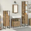 vidaXL Ensemble de mobilier de salle de bain 4 pcs chêne artisanal
