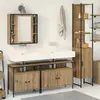 vidaXL Ensemble de mobilier de salle de bain 4 pcs Chêne artisanal