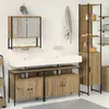 vidaXL Ensemble de mobilier de salle de bain 4 pcs chêne artisanal