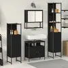 vidaXL Ensemble de mobilier de salle de bain 4 pcs Chêne noir