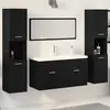 vidaXL Ensemble de mobilier de salle de bain 4 pcs Chêne noir