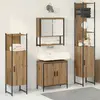 vidaXL Ensemble de mobilier de salle de bain avec étagère 4 pcs Marron