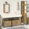 vidaXL Ensemble de mobilier de salle de bain 4 pcs Chêne artisanal