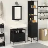 vidaXL Ensemble de mobilier de salle de bain 3 pcs Chêne noir