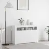 vidaXL Buffet Blanc Blanc Bois d'ingénierie 116 x 30 x 75 cm Moderne
