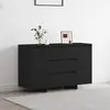 vidaXL Buffet avec tiroir Noir 120 x 41 x 75 cm Bois d'ingénierie