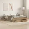 vidaXL Cadre de lit Chêne artisanal 120 x 200 cm Bois d'ingénierie