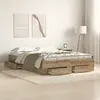 vidaXL Cadre de lit Chêne artisanal 140 x 190 cm Bois d'ingénierie